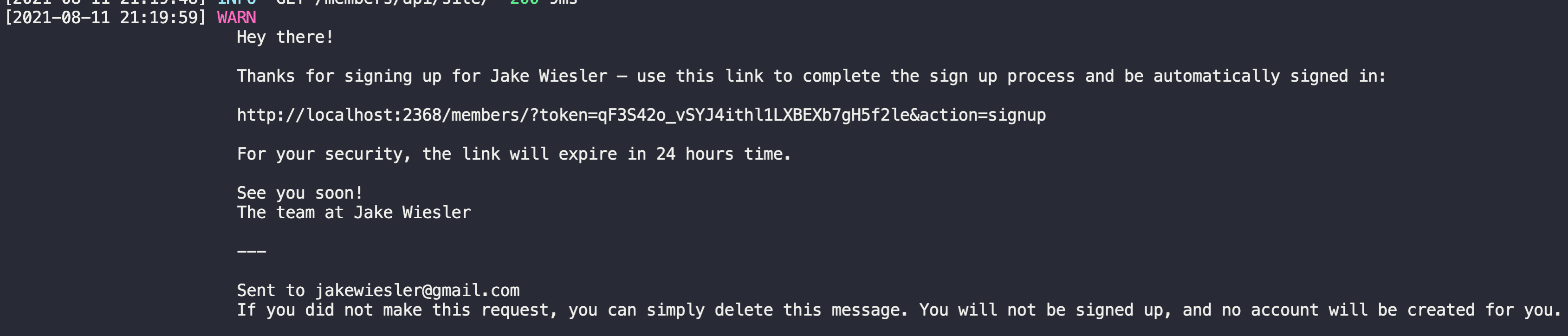 Signup Email