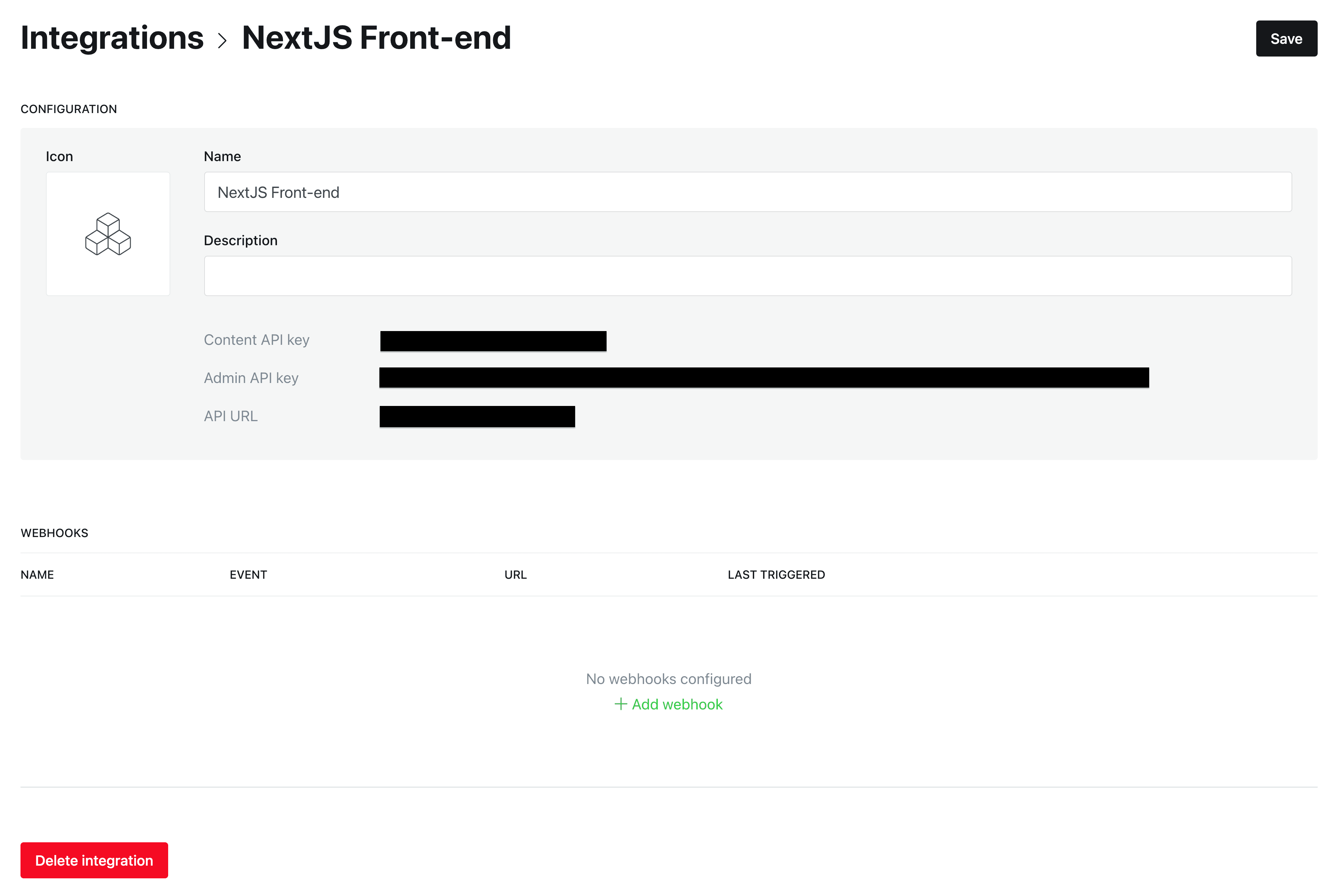 Ghost Custom Integration